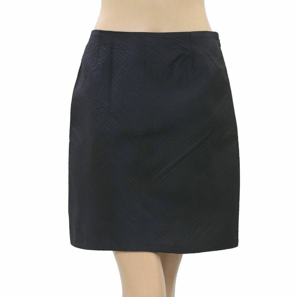 Alannah Hill Geisha Baby Origami Mini Skirt Silk Black Zipper S-10 New